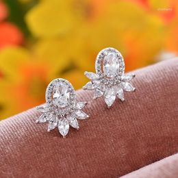 Stud Earrings Personalised Fashion Crown Boutique Zircon