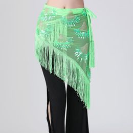 Stage Wear Adult Performance Belly Dance Hip Scarf Skirt Sexy Tassel Oriental Belt Waist Practice Triangle Wrap Clothes