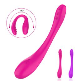 20cm Slim Vibrators For Women Clitoris Nipple Vaginal Anal Plug Long Dildo Female Masturbator Sex Toys Product