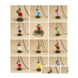 Pendant Necklaces Beauty And Beast Necklace Rose Glass Jar Little Prince Red Wish Wfn320 With Chain Mix Order 20 Pieces A Drop Deliv Dhumh