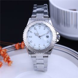 Classic Unisex Watch Stainless Steel Strap Fashion Trendy Diving Watch Ceramic Ring Quartz Watch, Fashion Casual Men's AAA Watch