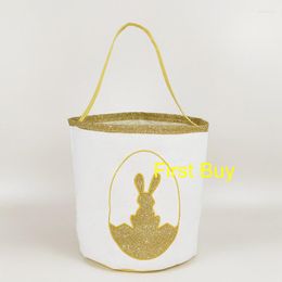 Gift Wrap 50pcs/lot Design 2023 Creative Glitter Easter Basket Customized Personalized Candy Bucket