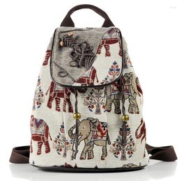 Storage Bags Original Fashion Women's Backpack Ethnic Style Hand Woven High-capacity Travel Leisure Canvas Bag