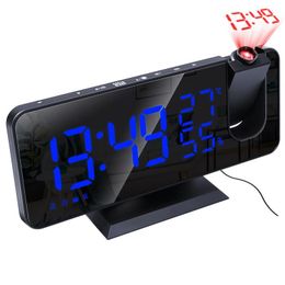 Clocks Accessories Other & 3D Alarm Clock FM Radio Digital With USB Charger Large Mirror LED Display Auto Dimmer For Bedroom