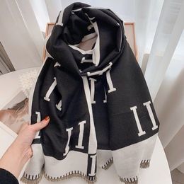 All-match Cashmere Scarf Shawl Women's Dual-Use Autumn and Winter Long Carriage Scarf Korean Style Student 180*65