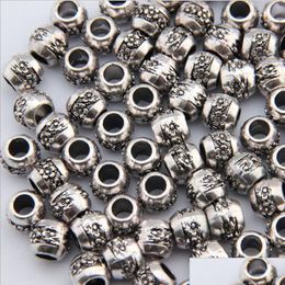 Spacers Epacket Dhs Large Hole Electroplating Carved Alloy Jewellery Spacer Bead Loose Beads Gsdwz079 Tibetan Sier Drop Delivery Findi Dhqdm