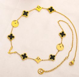 Nigdy nie zanikaj zestawu biżuterii ze stali nierdzewnej słynne mężczyźni marka marka projektantka bransoletka Naszyjnik 18K Gold Silver Splater Choker Choker Akcesoria modowe