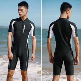 Women's Swimwear Men Anti-UV Quick Drying Breathable Diving Suit Sun Protection Polyester Summer Swimsuit One-piece
