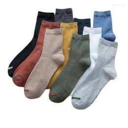 Men's Socks Men's Spring Plus Size Loose Casual Cotton Long High Quality Harajuku Retro Business