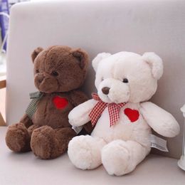 Plush Dolls 1pc 35/50cm Lovely Teddy Bear Plush Toys Stuffed Cute Bear with Heart Doll Girls Valentine's Gift Kids Baby Christmas Brinquedos 230523