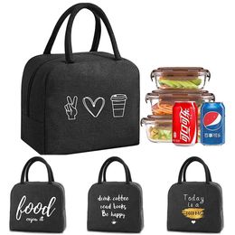 Backpacking Packs Lunch carrying insulated hot portable bag suitable for women and children's school travel lunch picnic cooler food canvas handbag P230524