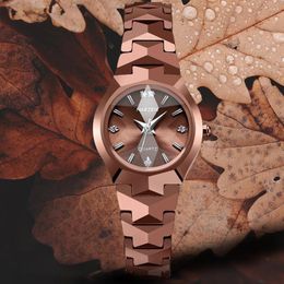 Wristwatches NAKZEN Fashion Women Quartz Waterproof Analogue Wrist Watch With Tungsten Steel Case And Diamond Simple Ladies Dress Watches
