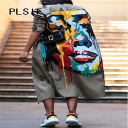 Raincoats European Punk Fashion Women Coat Streetwear Sexy Autumn Winter Trench Tops Clothes Ladies