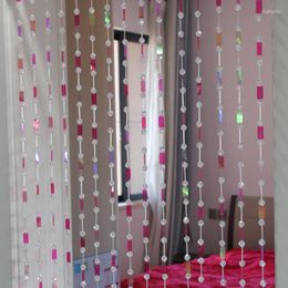 Curtain Style Indoor Home Decoration Sequin Door Curtains Acrylic Colorful Beads Glass Tube DIY Wedding Supplies