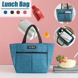 Backpacking Packs Lunch hot large capacity school picnic food handbag portable insulated cooler storage bag P230524