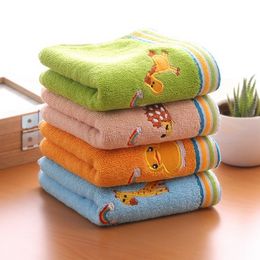 25x50cm Children's Towel Cotton Cartoon Giraffe Duck Hedgehog Soft Absorbent Cute Household Kindergarten Child Face Towels