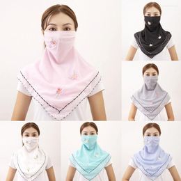 Scarves Women Breathable Hanging Ear Summer Anti-UV Sunscreen Mask Face Cover Scarf Headband Neck Protection