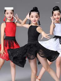 Stage Wear Latin Dance Dress For Girls Fashion Ballroom Dancing Dresses Kids Dancewear Children Performance Costume