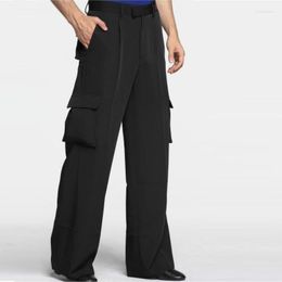 Stage Wear Tango Dance Latin Fringe Dress Mens Ballroom Pants Wide-legged With Pocket Trousers Men Modern Dancewear B-6970