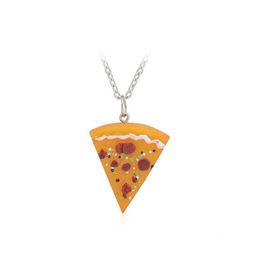 Pendant Necklaces Seven Petal Stitching Friends Couple Friendship Pizza Necklace Gsfn406 With Chain Mix Order Drop Delivery Jewelry P Dh3W2