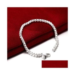 Chain Sterling Sier Plated Box Link Bracelet Gssb172 Fashion 925 Plate Jewelry Bracelets Drop Delivery Dhbtc