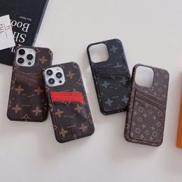 Beautiful LU iPhone Phone Cases 15 14 Pro Max Luxury Leather Card SlotHi Quality Purse 18 17 16 15pro 14pro 13pro 12pro 12 11Pro 11 Xs X 7 8 Case with Logo Box