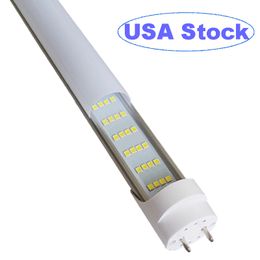4FT LED T8 Ballast Bypass Type B Light Tube, 72W Dual-Ended Connection, 6500K, Transparent Frosted Milky Lens, T8 Tube Light G13 120-277V NO RF Drivers crestech888