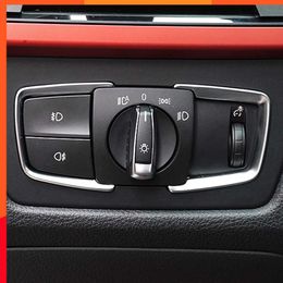 New Latest 2 Pcs Abs Car Headlight Switch Frame Trim Adjustment Sticker for Bmw New 3 4 316 320ligt Car Accessories Interior Decorative