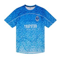 Men's T-Shirts Limited New Trapstar London T-shirt Short Sleeve Unisex Blue Shirt For Men Fashion Harajuku Tee Tops Male T shirts A new trend 74ess