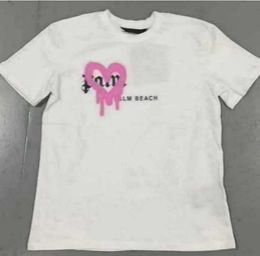Men's T-shirt Palms Palmangel City Designer Limited Inkjet Graffiti Letter Printing Men's and Women's Sailing Short Sleeve Casual Wear upa 11
