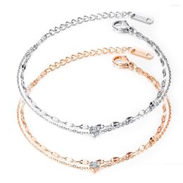 Link Bracelets FATE LOVE Fashion Jewellery Beautiful Cute Girl Women Chain Bangles Silver Rose Gold Colour GS1031