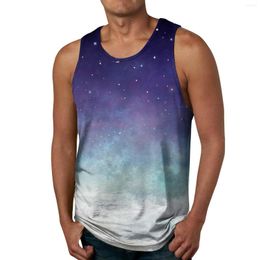 Men's Tank Tops Light Men Mens Summer Fashion Casual Beach Seaside Digital 3D Printed Round Neck Sleeveless T Shirt Vest Cropped