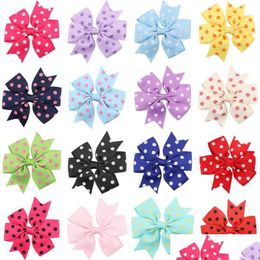 Fermagli per capelli Barrettes Bambini Punto d'onda Coda di rondine Fiocco Tornante Capelli per bambini Ornamenti per bambini Copricapo Fj115 Mix Order Drop Deliver Dhhso