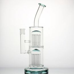 10.5 Inches Glass Bong Hookahs Art Oil Rig Dabs Water Pipe with Arm Tree Percolator