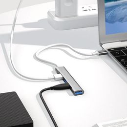 Wear-resistant USB Hub Adapter Plug Play Splitter 4 In 1 Computer Type-C 3.0 Multi-port Expansion