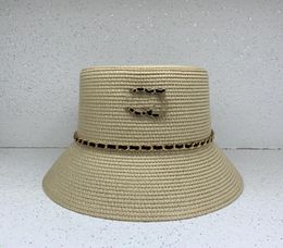 Quality Straw hat female spring and summer everything pearl flat top hat day system large eaves sunshade sunscreen beach hats show face small