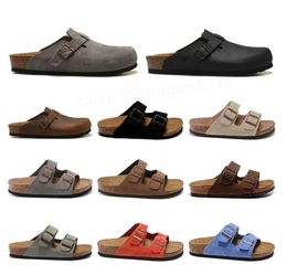 New arrival designer Boston summer cork flat slippers Fashion designs leather slippers Favourite Beach sandals Casual shoes Clogs for Women & Men Arizona Mayari i01