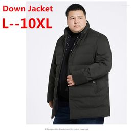 Men's Down Plus Size 8XL 6XL Brand Thicken Winter Jacket Men Light White Duck Top Quality Warm Parka