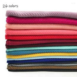 Scarves 24Color Elegant Dubai Womens Wrap Turban Fold Long Scarf Fashion Muslim Femme Party Hijabs Shawls Headwear