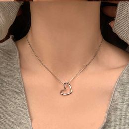 Pendant Necklaces 17KM Women's Solid Color Heart Fashion Minimalist Chain Necklace 2023 New Trends Jewelry Party Gifts G220524