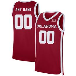 Custom Oklahoma Sooners jerseys men college white red us flag fashion Customise university basketball wear adult size stitched jersey