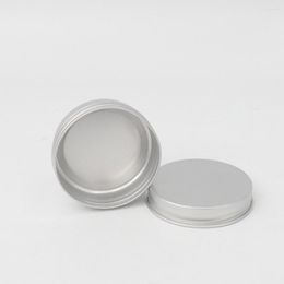 Storage Bottles 10 Pcs Aluminium Hair Wax Case Cosmetic Tin Box Silver Colour Container