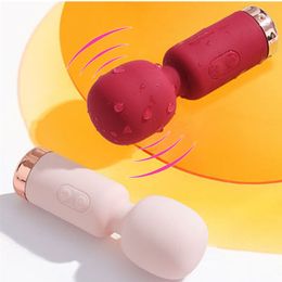 Vibrators Mini Powerful AV vibrator suitable for female magic wand vibrator female clitoral stimulator massager fake penis sex toy adult 18 230524