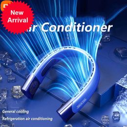 New Xiaomi 4000mAh Hanging Neck Fan Portable Air Conditioner Rechargeable Air Cooler 5 Speed Electric Fan For Sports Outdoor Camping