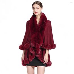 Scarves Women's Rex Faux Fur Shawl Lady Soft Warm Wrap Autumn Winter Solid Color Party Cloak Classic Luxury Out Wear In Gift