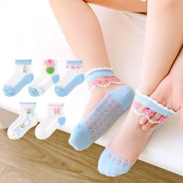 Socks 5 pairs/batch of summer cotton boys girls baby fashion network cartoon spring 2023 new 1-12 year old student and children's socks G220524