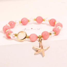 Charm Bracelets Korean Style Crystal Bracelet Female Transport Peach Strawberry For Women Boudoir Gift Jewerly