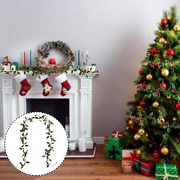 Decorative Flowers Christmas Flexible For Winter Decor Holiday Berry Year Artificial Garland Red Home
