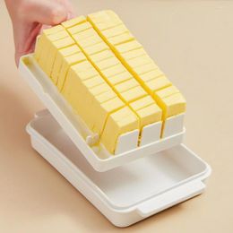 Storage Bottles Useful Cutting-guide Large-capacity PP Cheese Slicing Box Cutter With Fork Area Butter Fresh-keeping