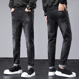 Jeans masculinos 2023 Primavera e Autumn Men Size Casual Autfultivation Trend Youth Trend